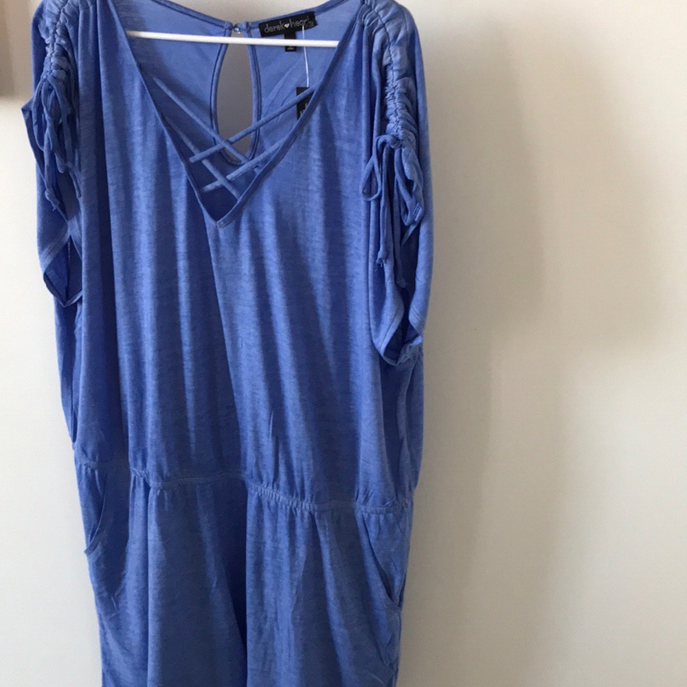 Blue Romper Plus Size - Picture 4 of 7